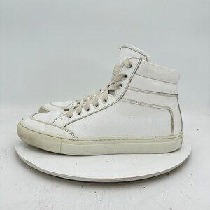 Koio Men Size EU 40 US 7 White Leather High Top Lace Up Casual Shoes